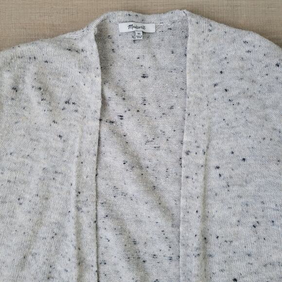 Madewell Donegal Kent Open Cardigan Speckled Wool Blend Cardigan Sweater Sz XS - Picture 7 of 9